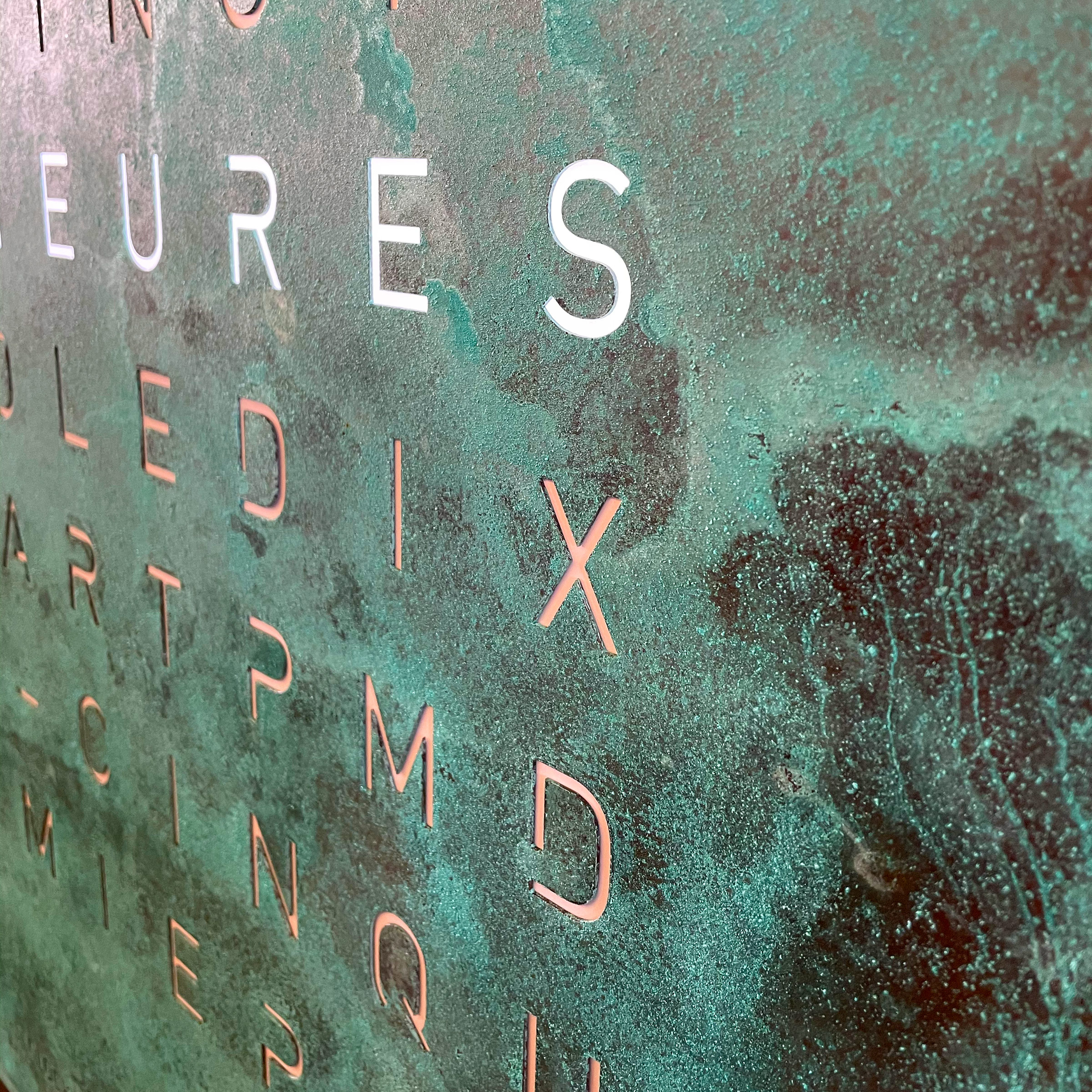 Qlocktwo Large (Earth 90) Creator's Edition Vintage Copper 90x90 cm - Français - #079 – Bild 2