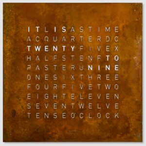 Qlocktwo Classic Creator's Edition Rust - English